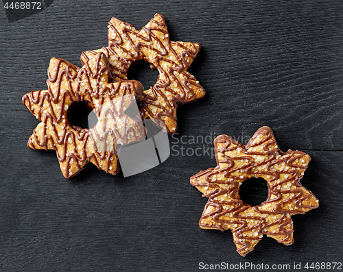 Image of cookies on black wooden board