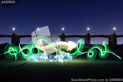 Image of Long Exposure Light Painted Imagery With Color