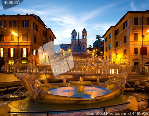 Image of Illuminated Piazza di Spagna