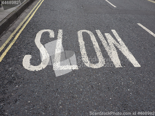 Image of Slow street sign