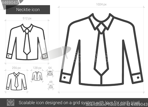 Image of Necktie line icon.