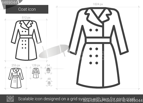 Image of Coat line icon.