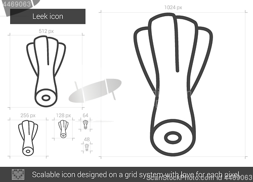 Image of Leek line icon.