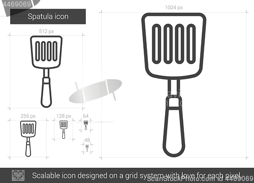 Image of Spatula line icon.