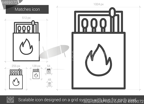 Image of Matches line icon.