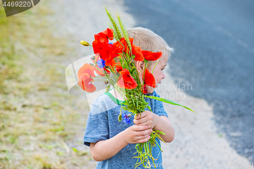 Image of Cute boy inear road