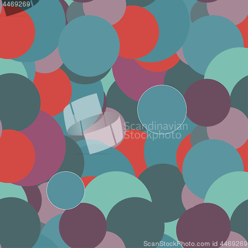 Image of Dark abstract seamless background with colored rounds