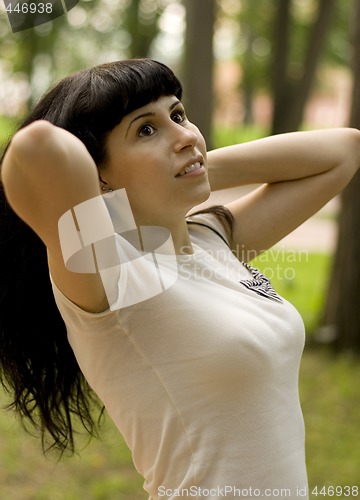 Image of girl relaxing in the park