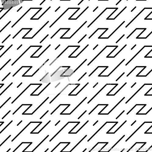 Image of Vector geometric pattern in black and white style on a white background.