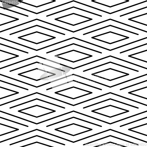 Image of Vector geometric pattern in black and white style on a white background.