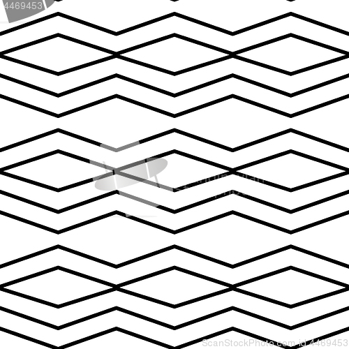 Image of Vector geometric pattern in black and white style on a white background.