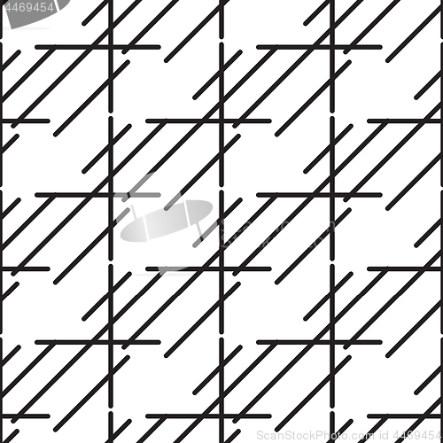 Image of Vector geometric pattern in black and white style on a white background.