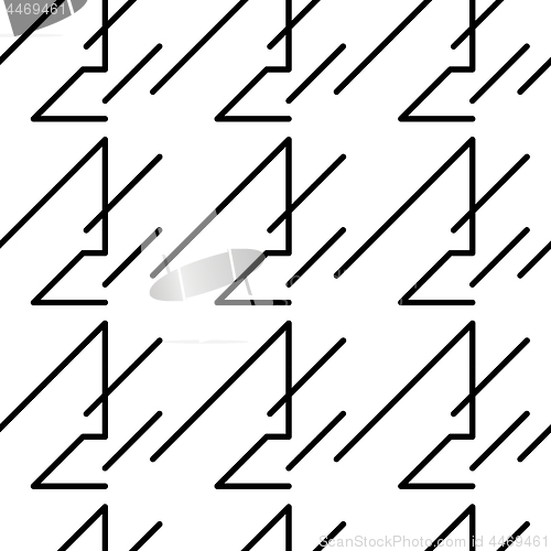 Image of Vector geometric pattern in black and white style on a white background.