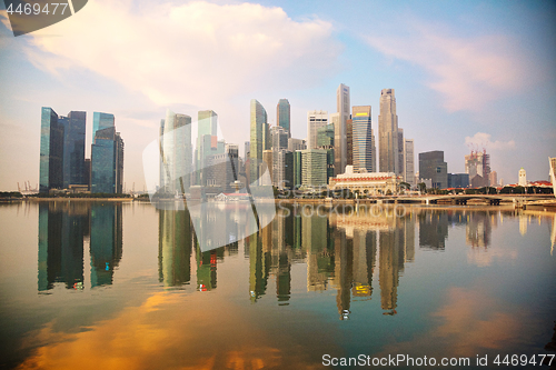 Image of Singapore financial district in the morning