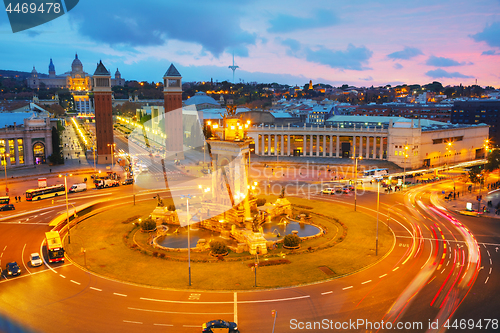 Image of Aerial overview on Plaza Espanya