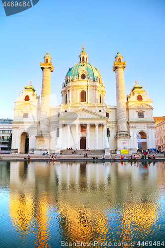 Image of St. Charles\'s Church (Karlskirche) in Vienna, Austria