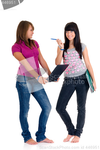 Image of Teenager schoolgirls