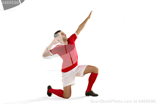 Image of Happiness football player after goal