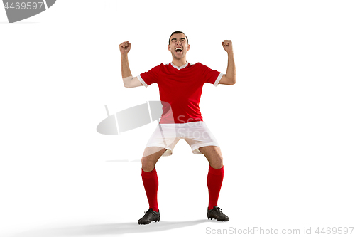 Image of Happiness football player after goal