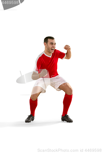 Image of Happiness football player after goal