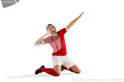 Image of Happiness football player after goal