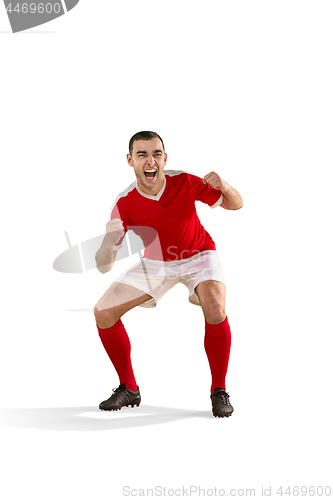 Image of Happiness football player after goal