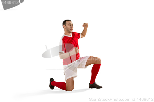 Image of Happiness football player after goal