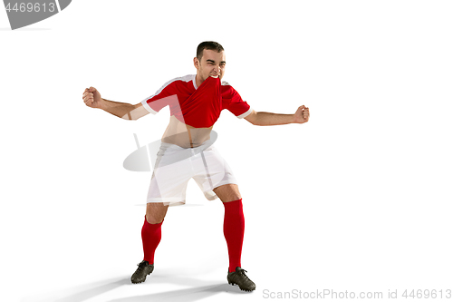 Image of Happiness football player after goal