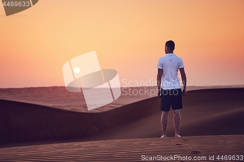 Image of Sunrise in desert