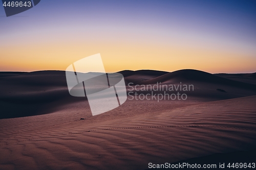 Image of Desert before sunrise