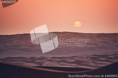 Image of Sand dunes at sunrise