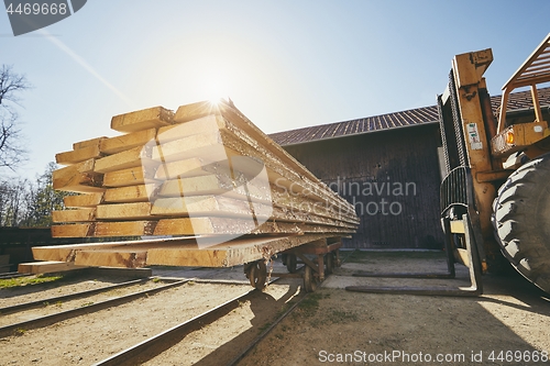 Image of Sawmill at the sunrise