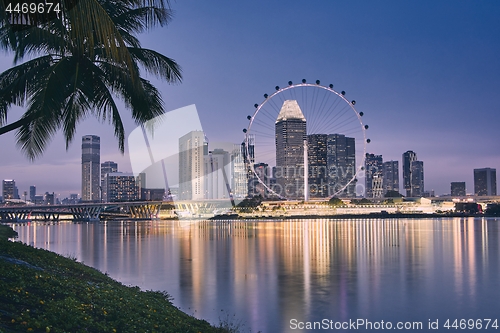 Image of Singapore skyline at dusk