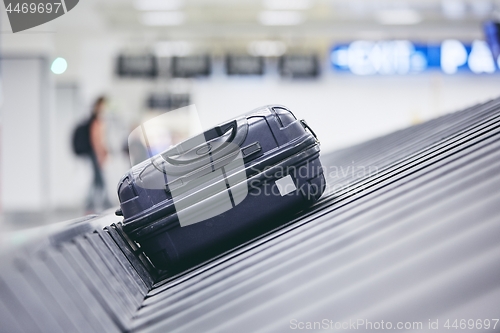 Image of Suitcase on baggage claim