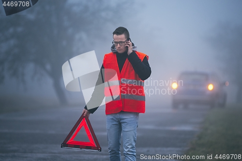 Image of Traffic problem in thick fog