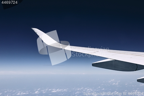 Image of Wing of modern airplane 
