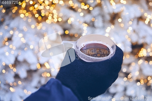 Image of Christmas time in city
