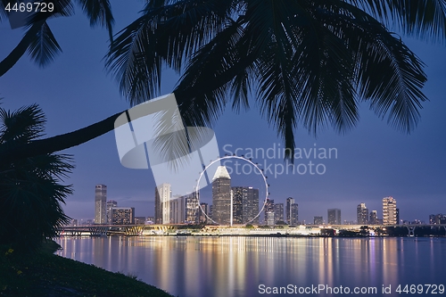 Image of Singapore skyline at dusk