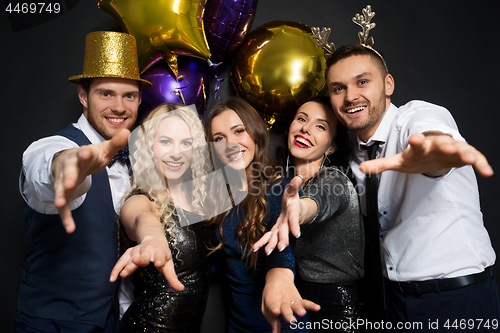 Image of friends at christmas or new year party