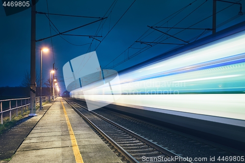 Image of Light trail of the train 