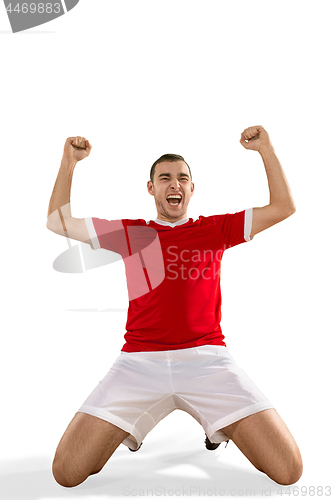 Image of Happiness football player after goal