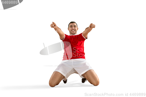 Image of Happiness football player after goal
