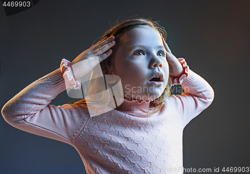 Image of The anger and surprised teen girl