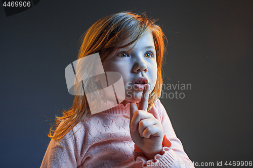 Image of The anger and surprised teen girl