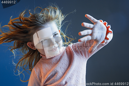 Image of The anger and surprised teen girl