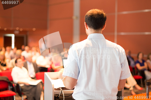 Image of Academic professor lecturing at the faculty.