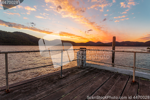 Image of Admiring the views on Peat Island Jetty sunset