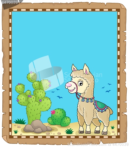 Image of Llama theme parchment 1