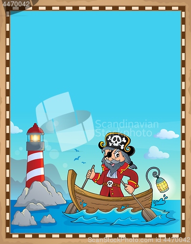 Image of Pirate in boat topic parchment 1
