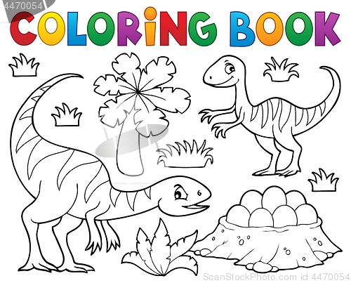 Image of Coloring book dinosaur subject image 1